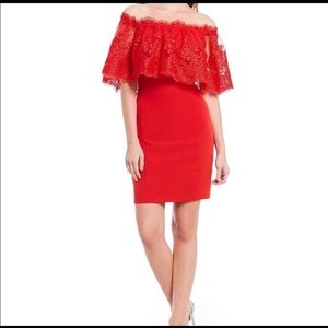 Belle Badgley Mischka off shoulder dress